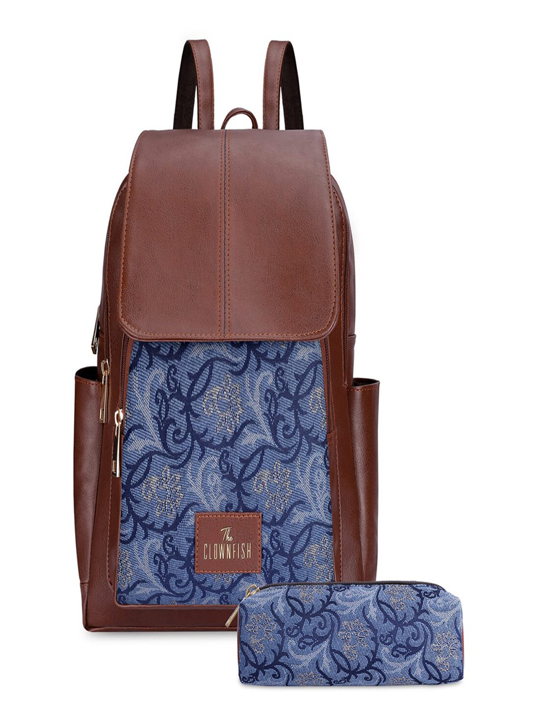 THE CLOWNFISH Minerva & Expert Women Printed Backpack With Zip Pouch