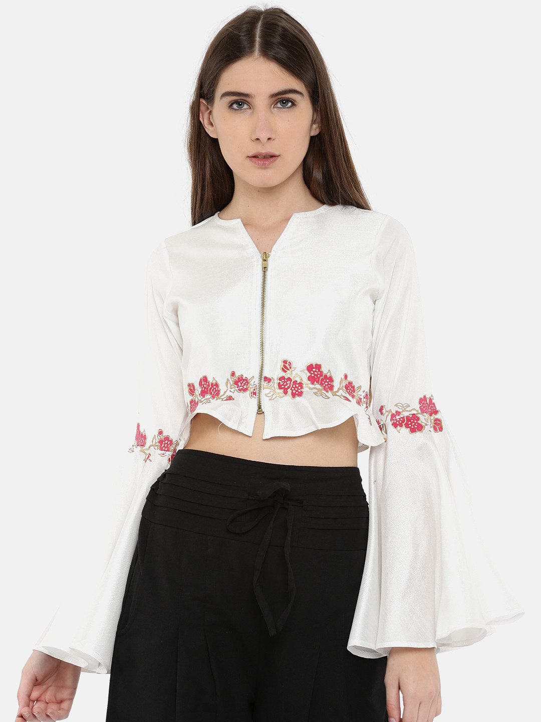 Ira Soleil Women White Printed Top