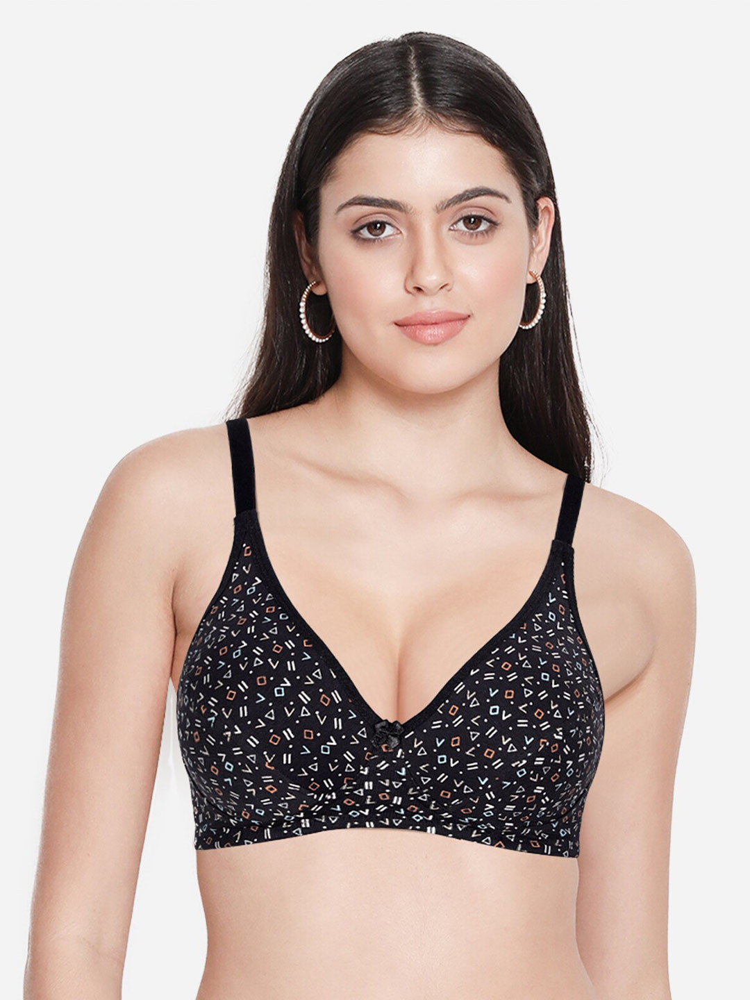 Susie Non-Wired Printed All Day Comfort Medium Coverage Cotton Everyday Bra