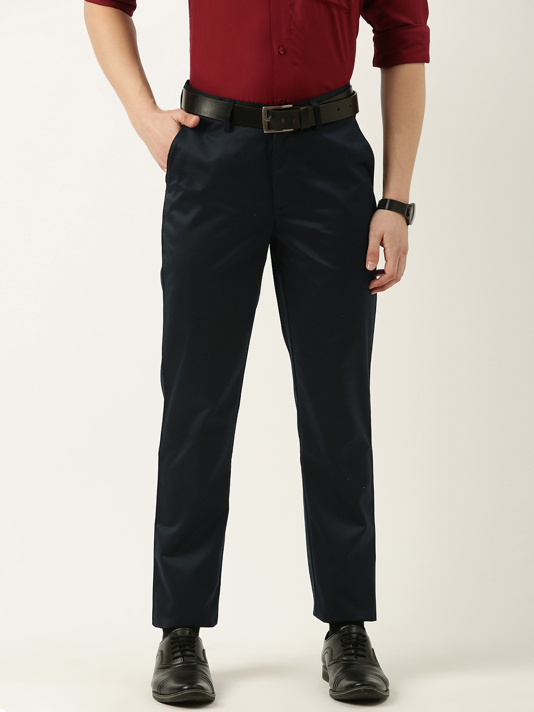 Peter EnglandMen Slim fit Chinos trousers with soft feel