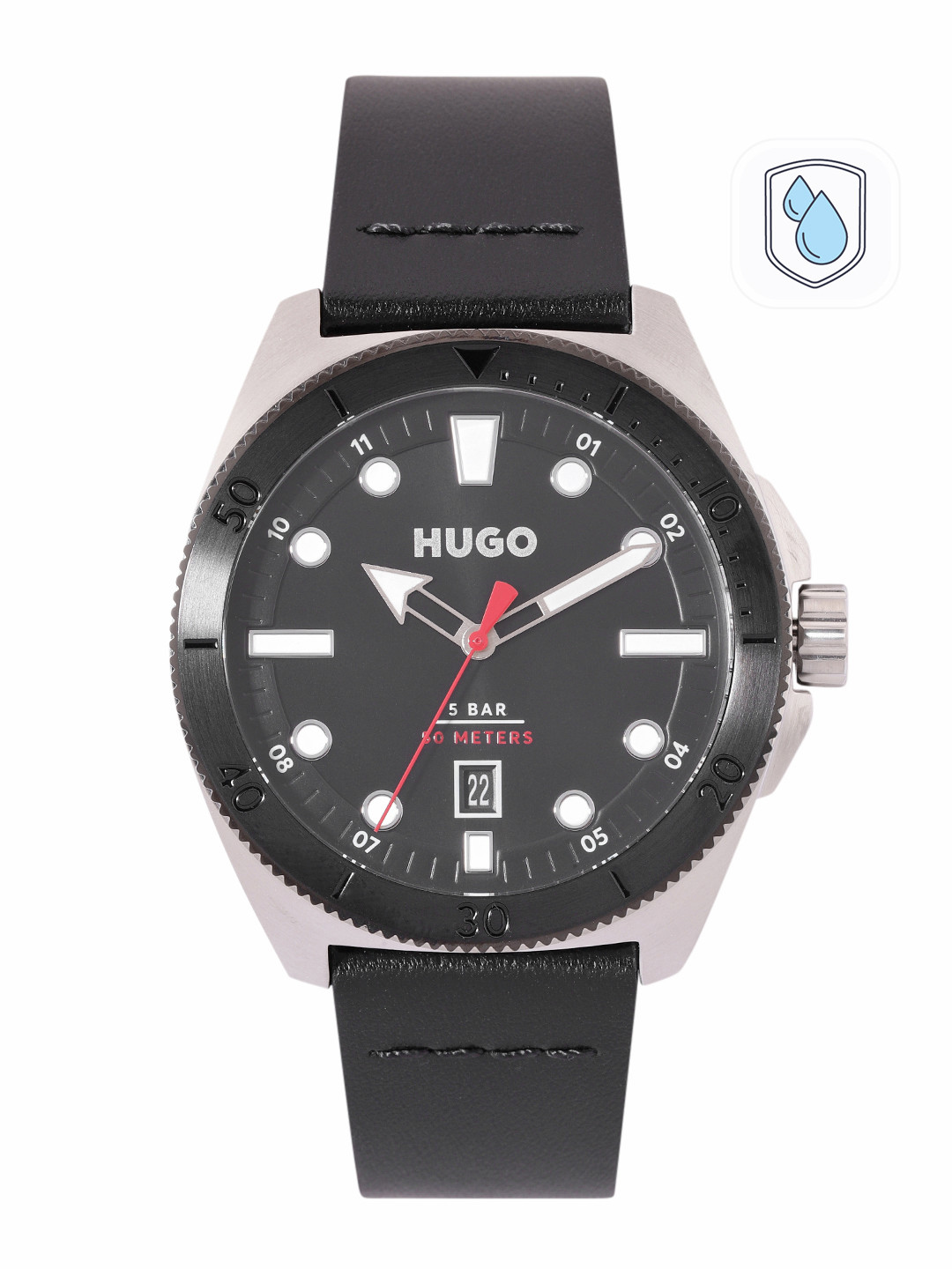 HUGO Men #Visit Leather Analogue Watch 1530301