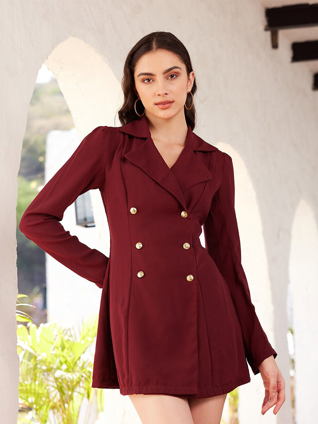 Berrylush Blazer Style A-Line Dress