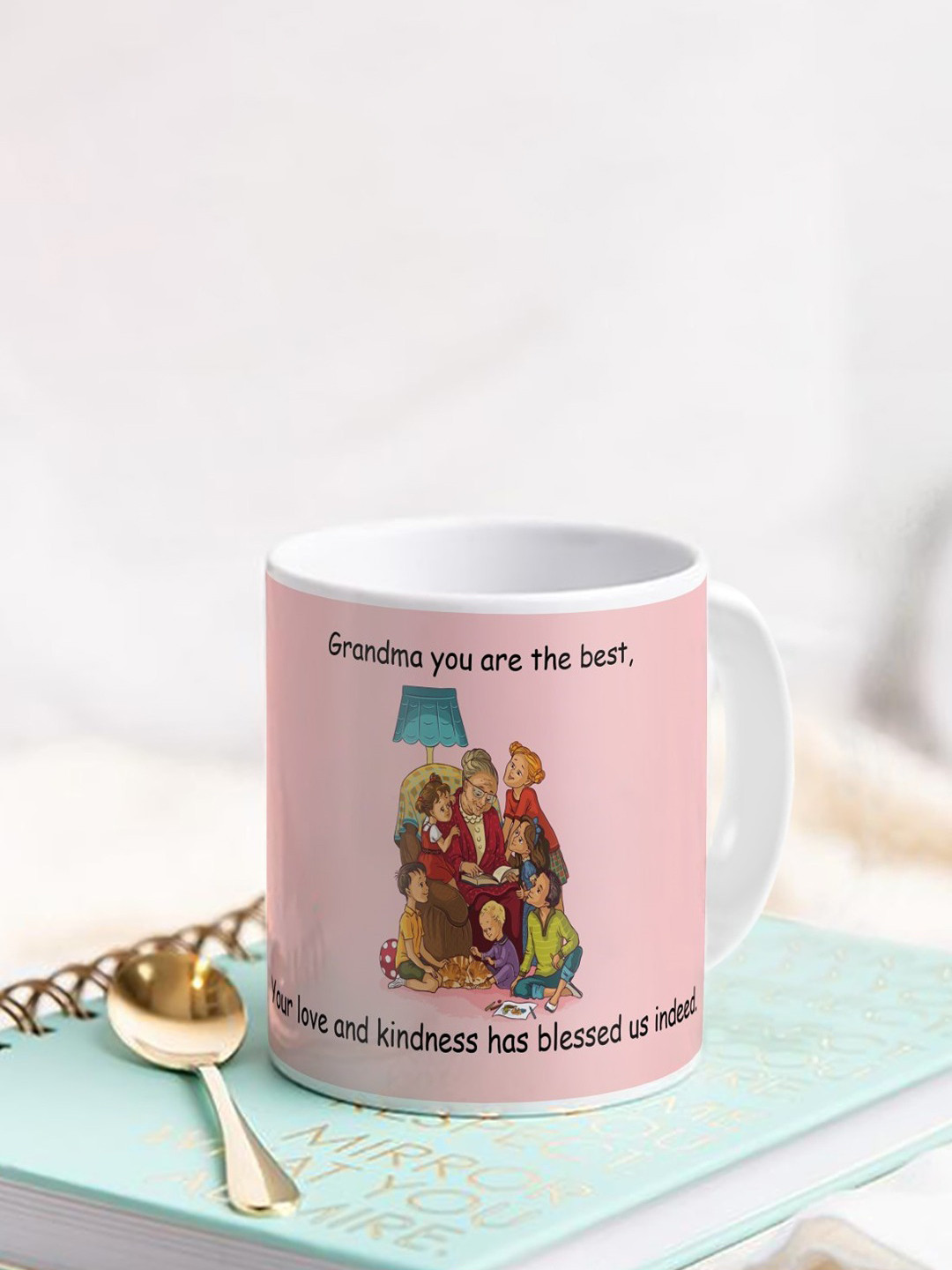 Indigifts Daitya Name Personalised Pink Typography Ceramic Microwave Safe Mug-325ml