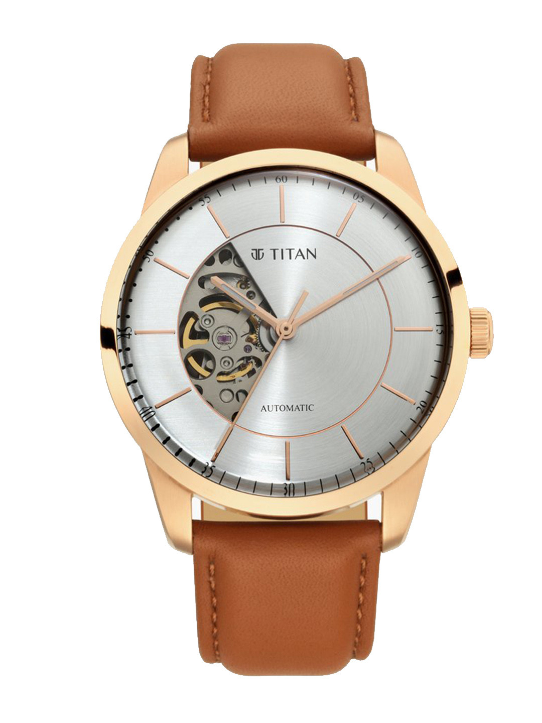 Titan Men Dial & Leather Straps Analogue Watch NQ90126WL01