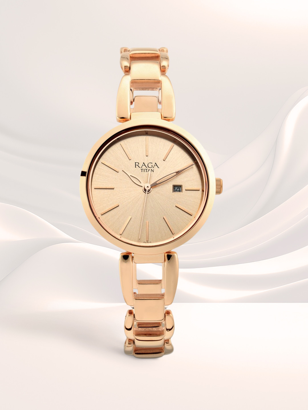 Titan Women Brass Dial & Stainless Steel Straps Analogue Watch NP2642WM01