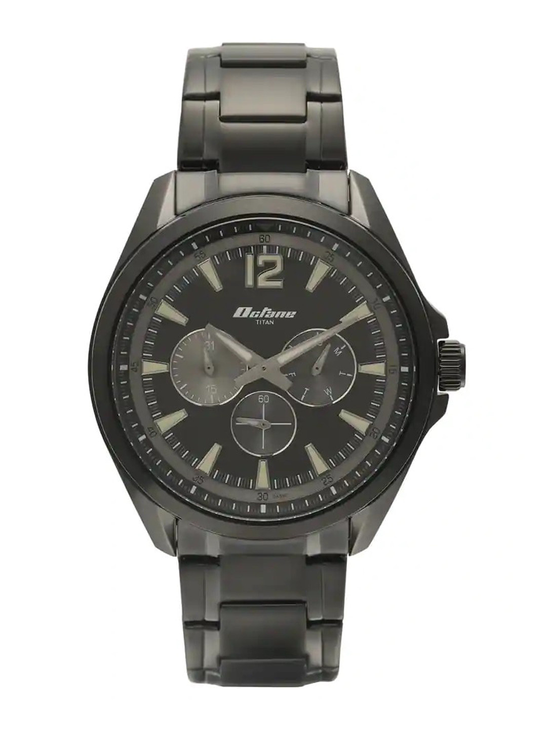 Titan Men Dial & Stainless Steel Bracelet Style Straps Analogue Watch NP90124NM01