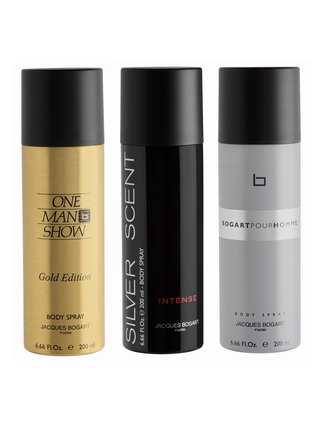 JACQUES BOGART One Man Show Gold + Silver Scent Intense + Pour Homme