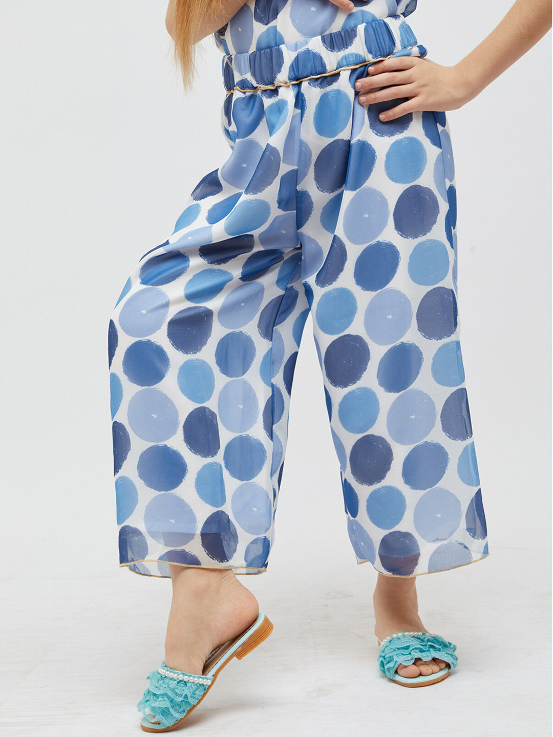 One Friday Girls Geometric Printed Parallel Trousers