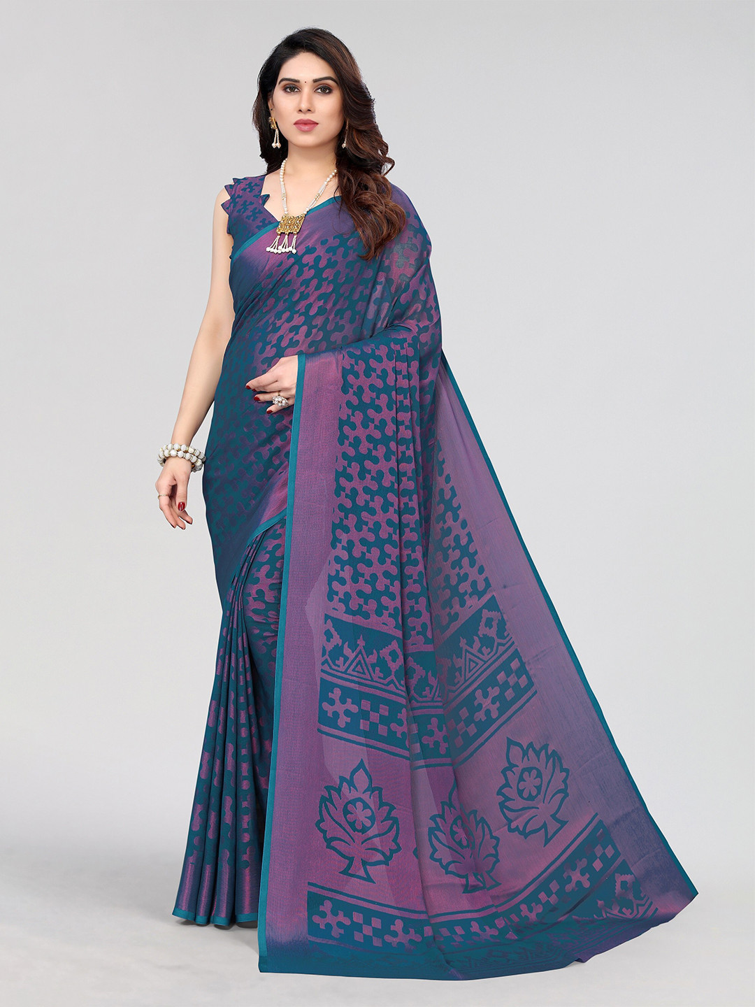 Winza Designer Abstract Motif  Woven Design Zari Saree