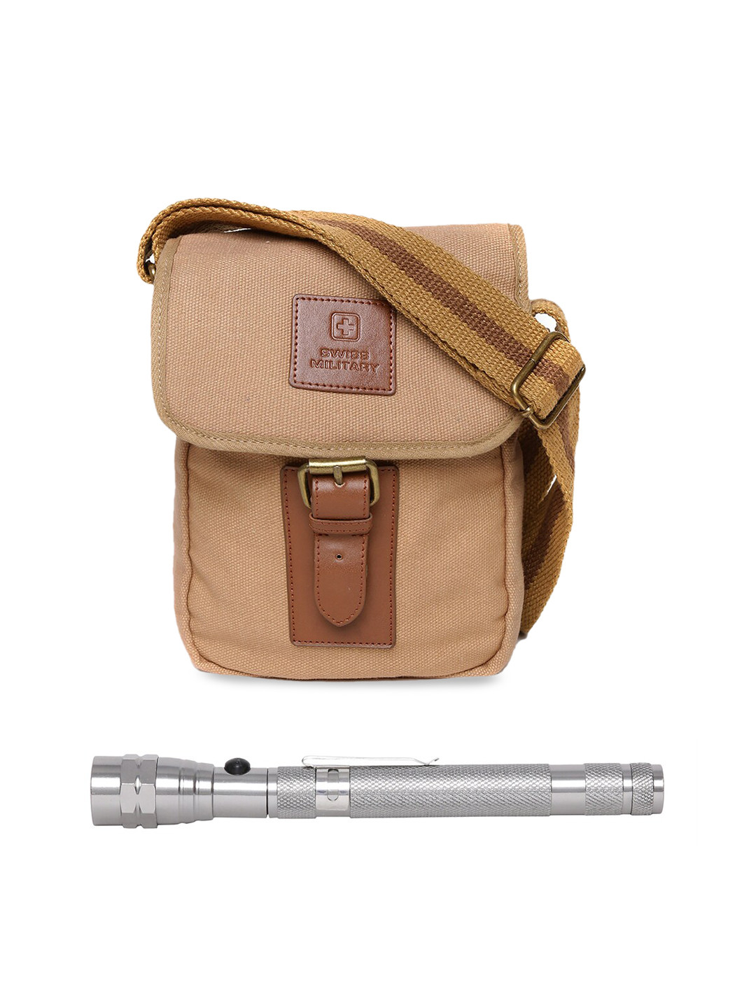 SWISS MILITARY Set Of 2 Messenger Bag with Telescopic Torch