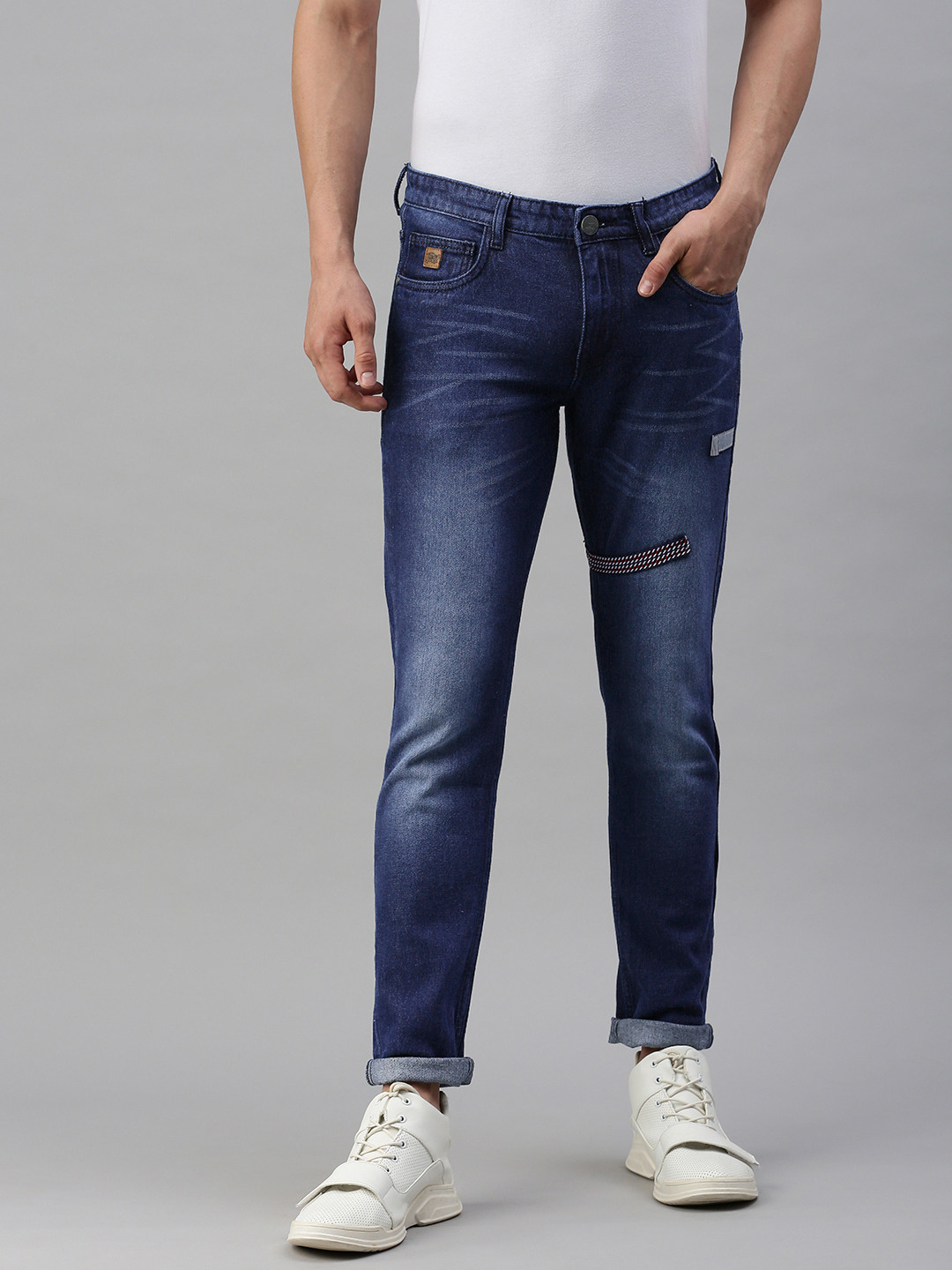 CS LIFE Men Slim Fit Light Fade Stretchable Jeans