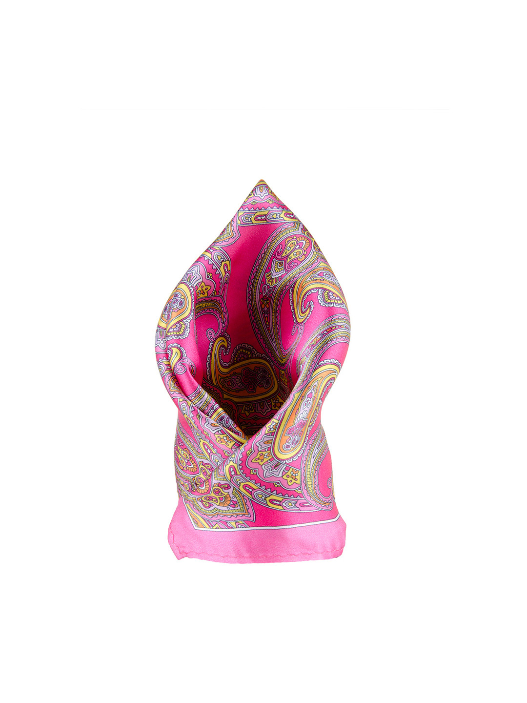 Tossido Pink Printed Silk Pocket Square