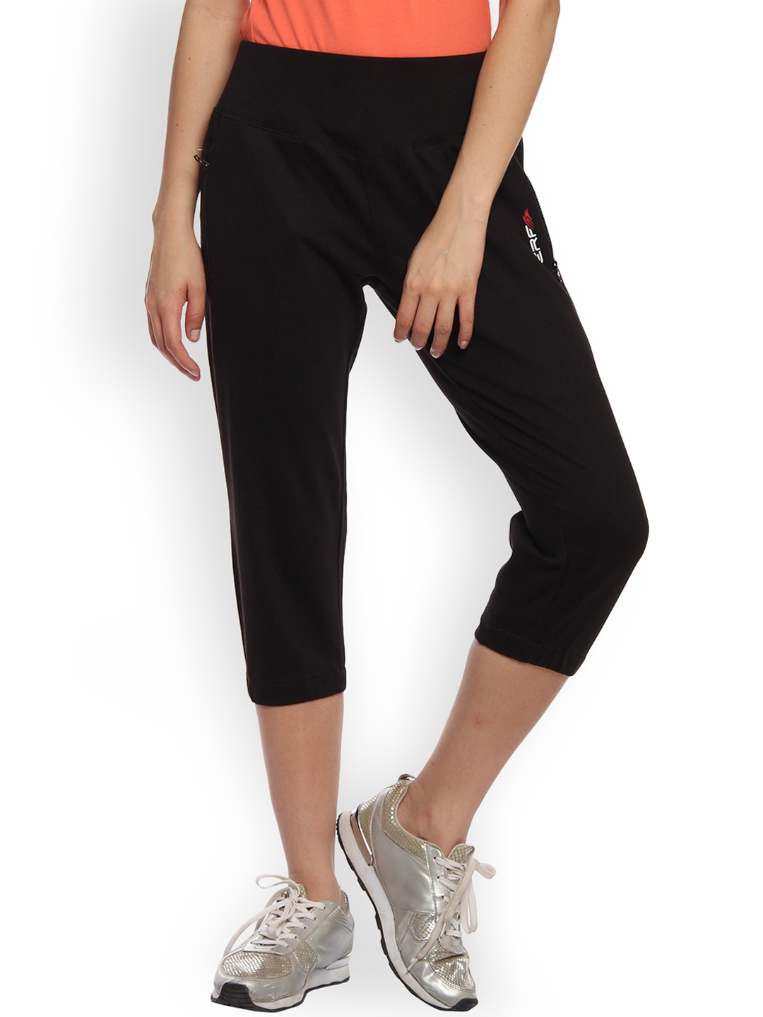 Buy PERF Black Transfer Knotting Slim Fit Track Pants Track