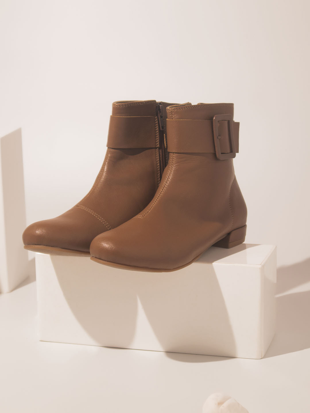 Inc 5 Women Mid Top Block Heel Regular Boots With Buckle Detail