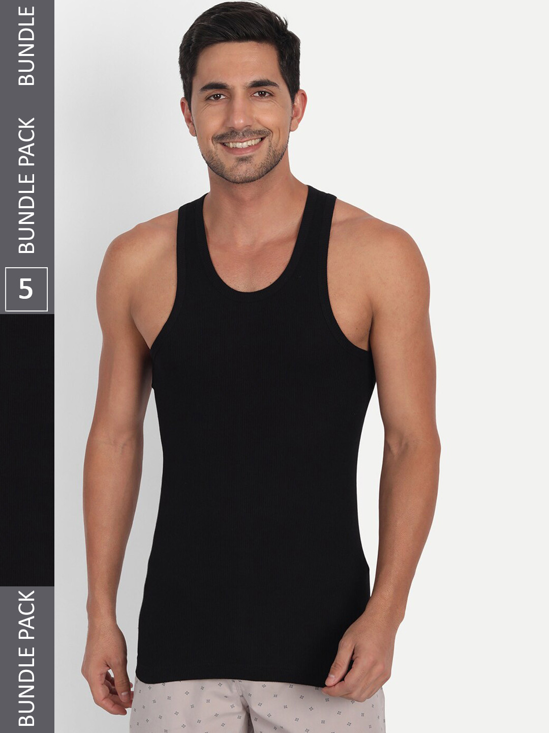 T.T. Pack Of 5 Derby Cotton Basic Innervests