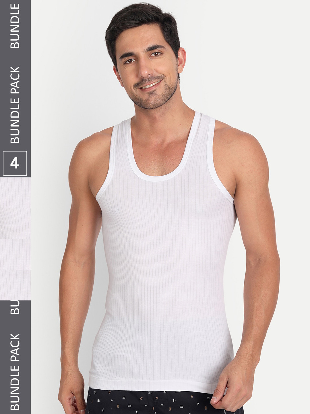 T.T. Pack Of 4 Desire Parker Cotton Basic Innerwear Vests