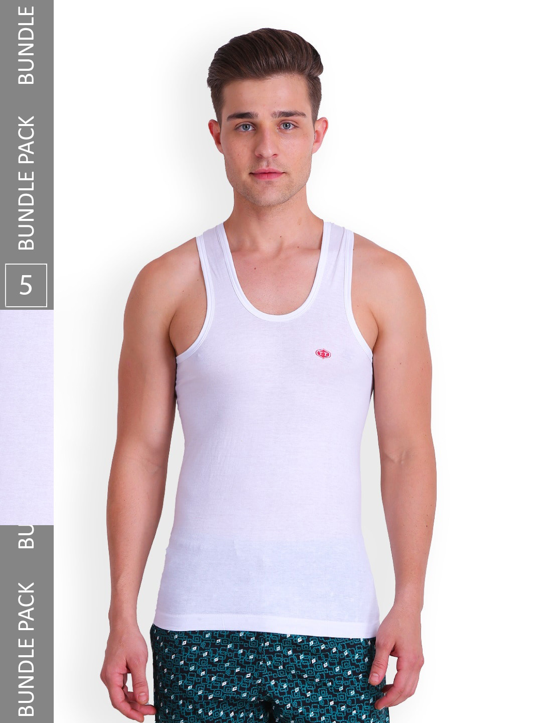 T.T. Pack Of 5 Cotton Undershirt Vests
