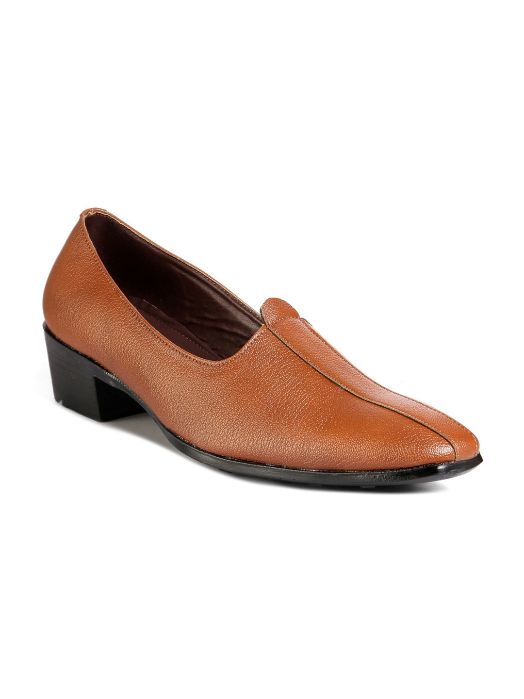 Bxxy Men Textured Elevator Heeled Mojaris