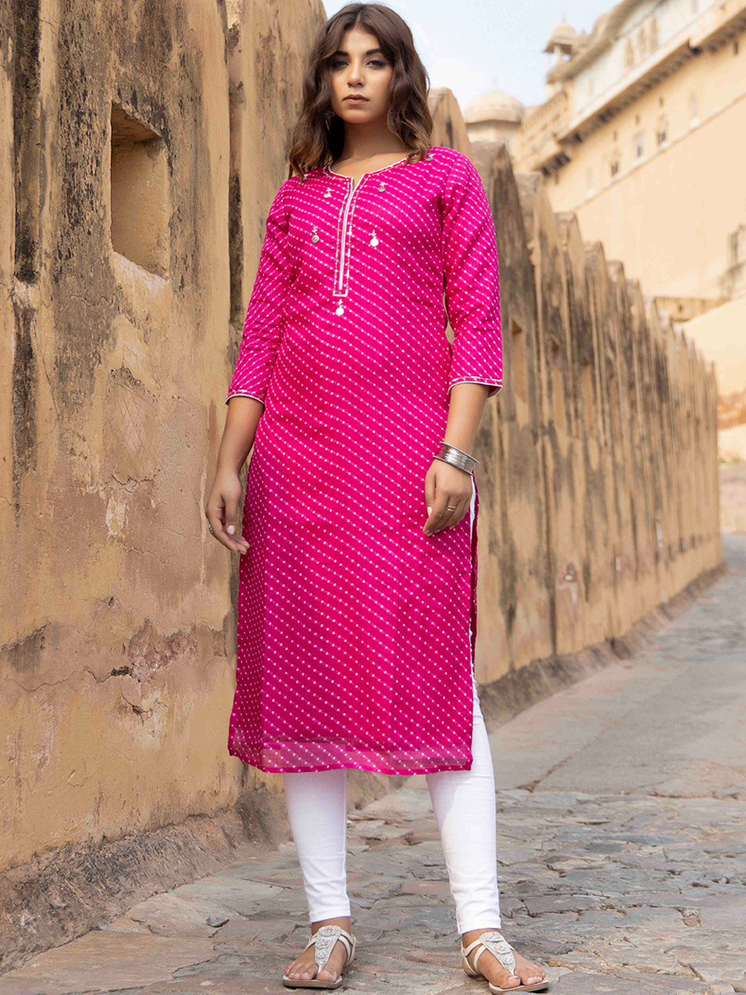 Ragavi Leheriya Printed Pure Cotton Straight Kurta