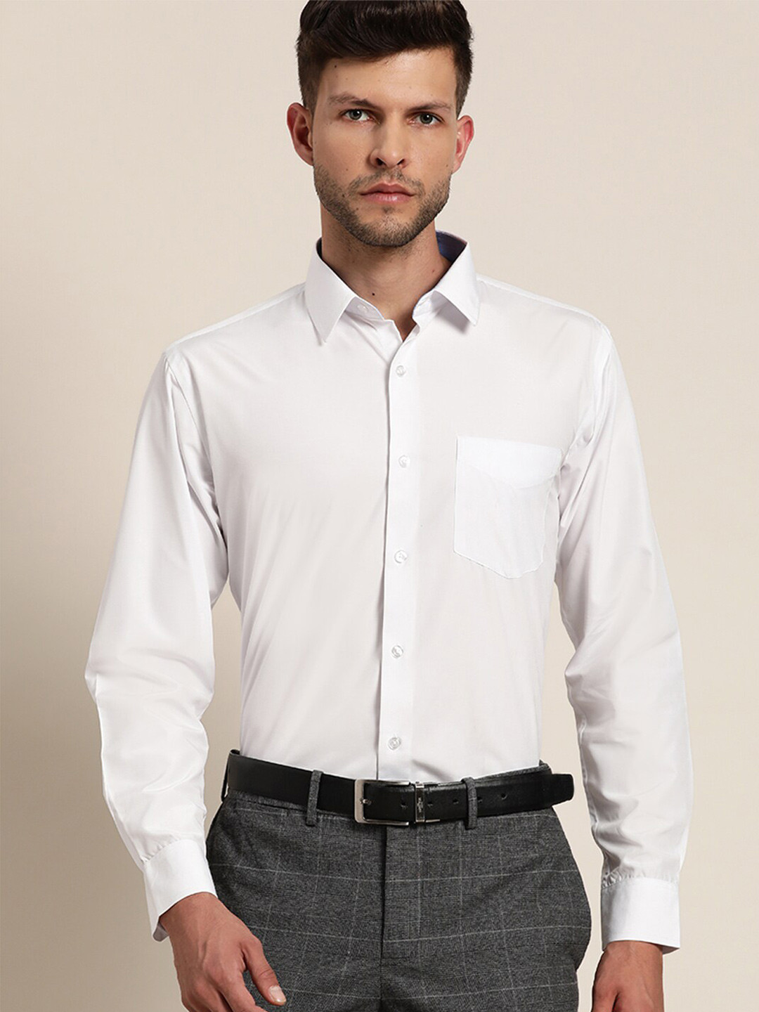 Hancock New Spread Collar Cotton Slim Fit Formal Shirt