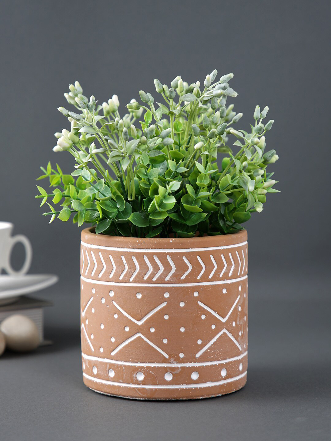 TAYHAA Engraved Ceramic Planter