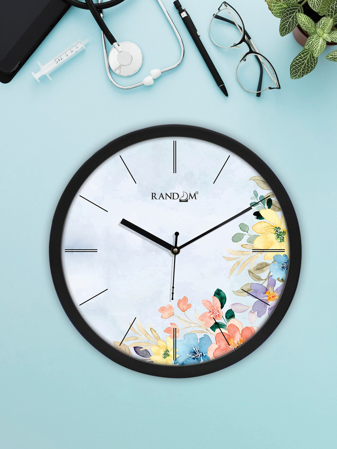 RANDOM Black Contemporary Wall Clock