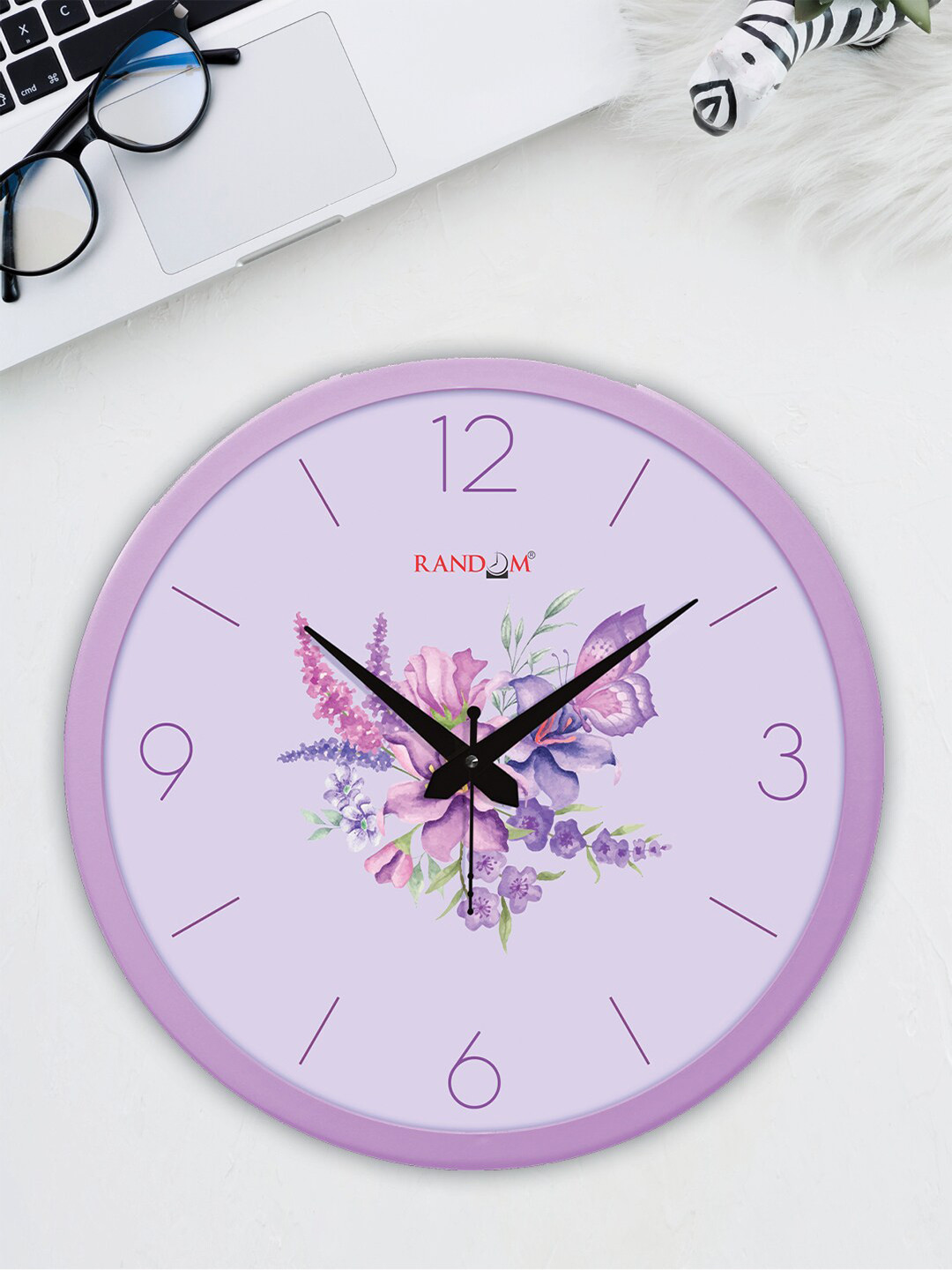 RANDOM Lavender Classic & Modern Beautiful Stylish Analogue Contemporary Wall Clock