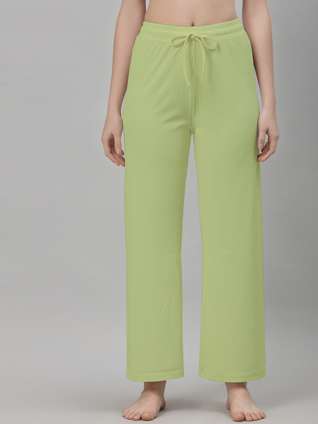 NEUDIS Women Ribbed Mid-Rise Comfortable Lounge Pants