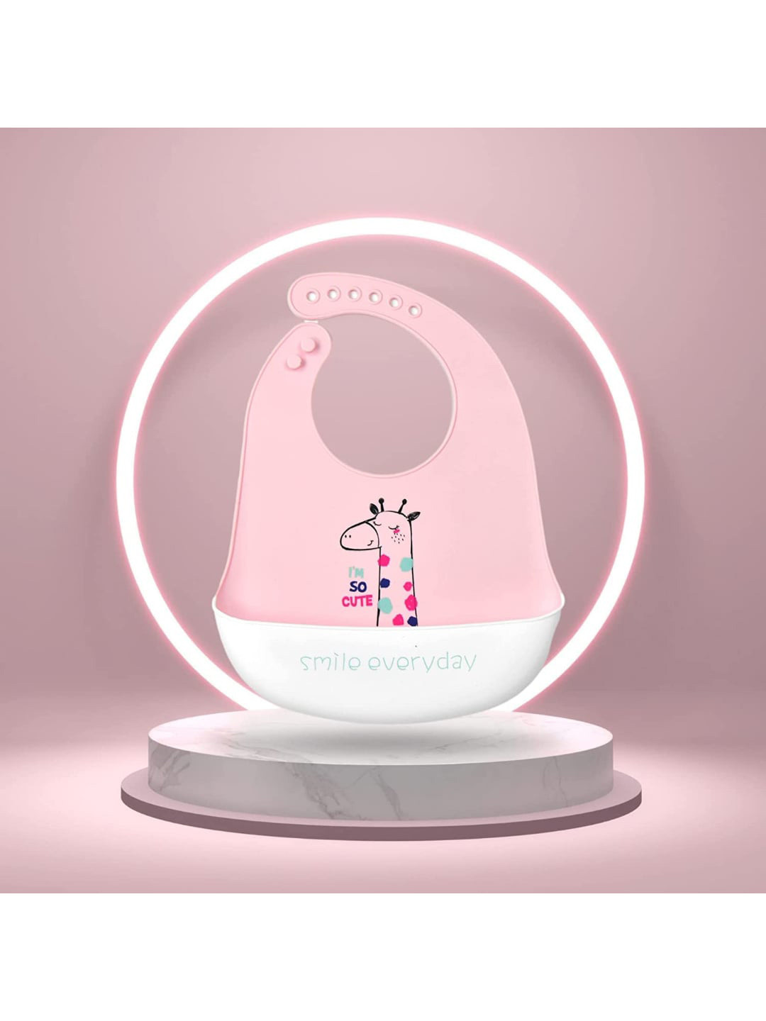 YOUSTYLO Kids Printed Bibs With Crumb Collector