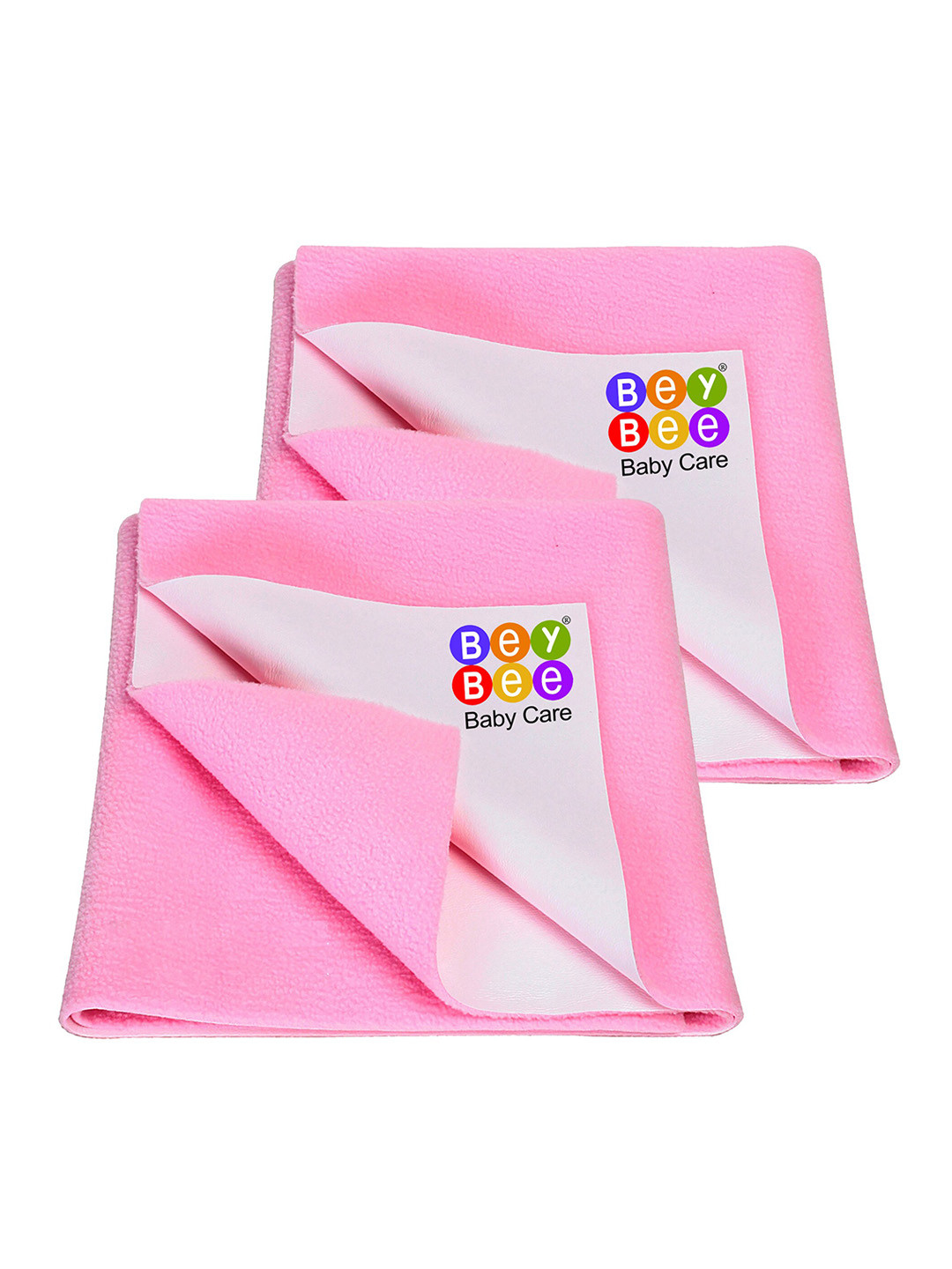 BeyBee Kids 2-Pieces Pink Cotton Waterproof & Anti-Dust Small Dry Sheets