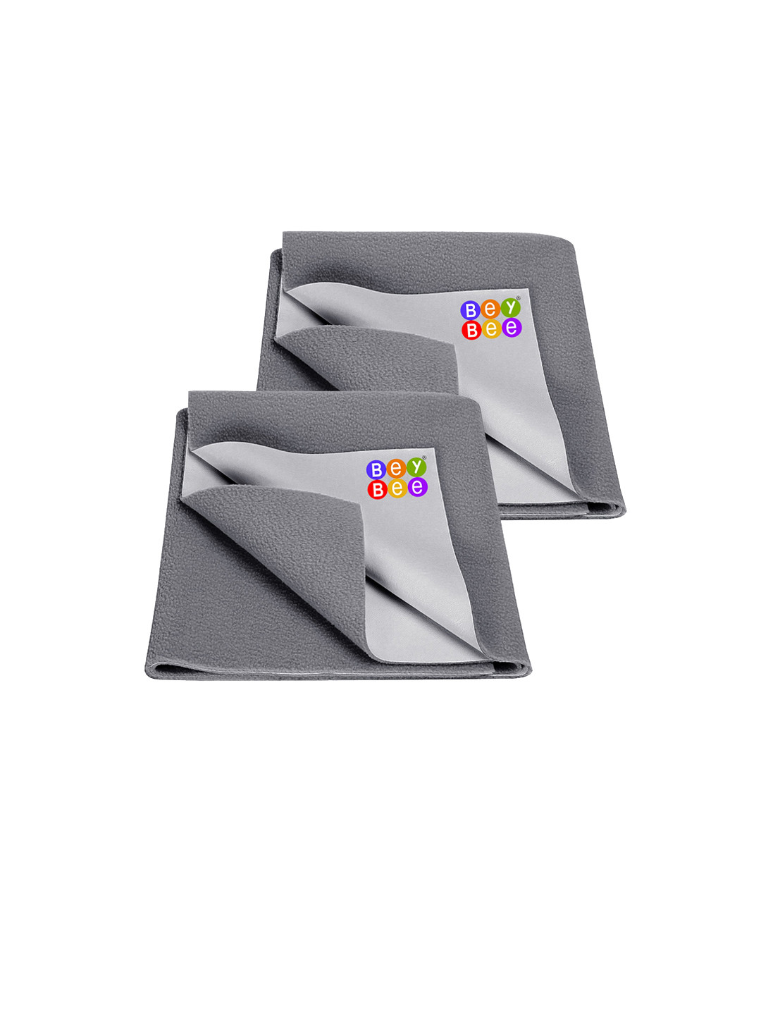 BeyBee Kids Grey 2 Pieces Cotton Waterproof & Anti-Dust Small Dry Sheet