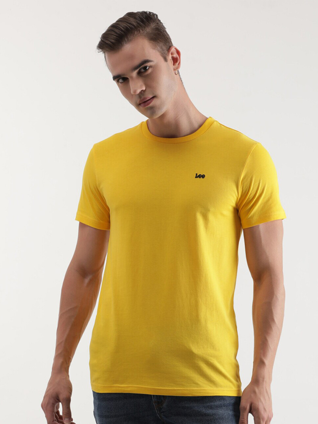 Lee Round Neck Short Sleeves Slim Fit Cotton T-shirt