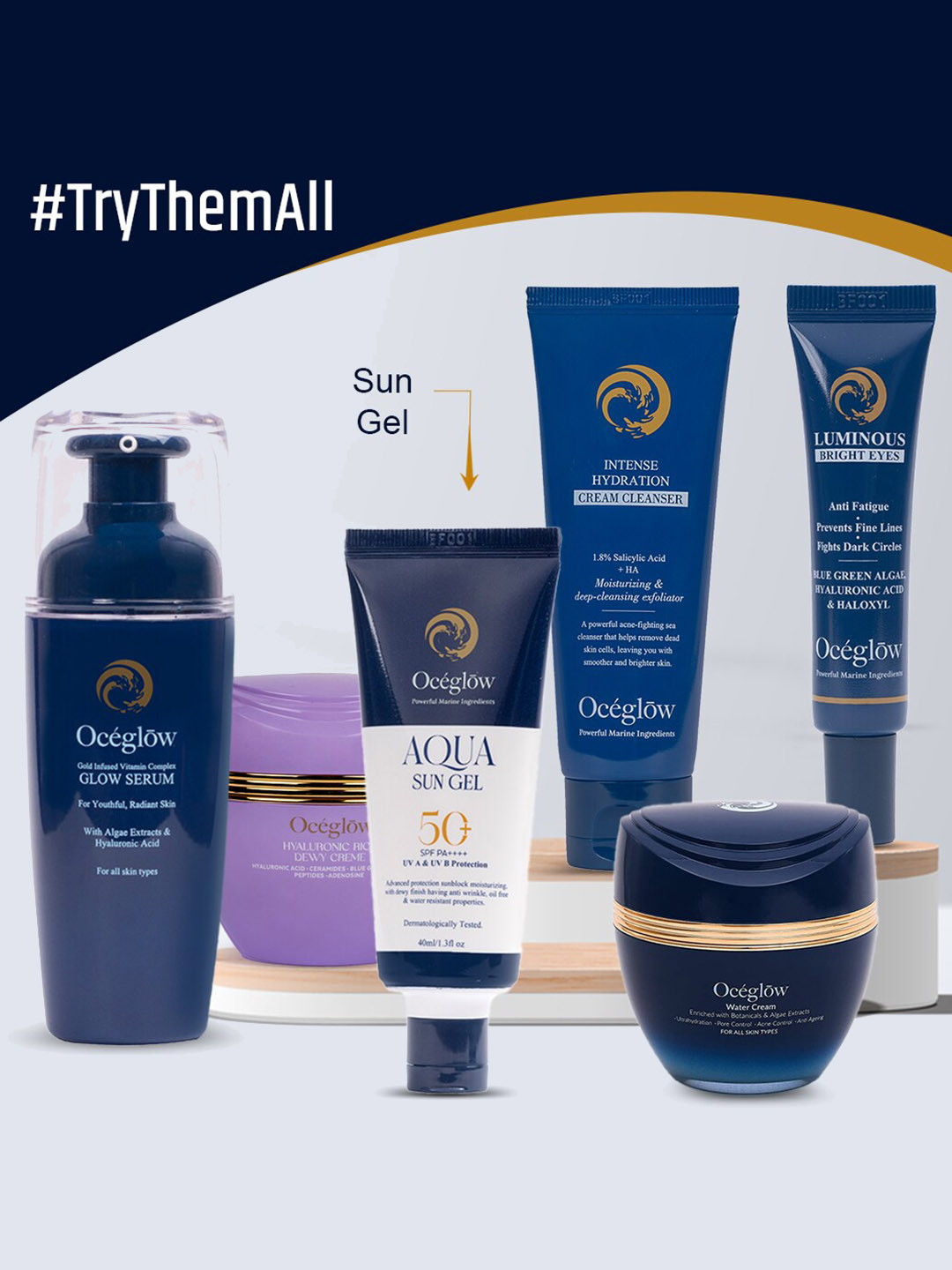 Oceglow Aqua Sun Gel SPF 50 PA+++ UVA & UVB Rays Protection-40 ml