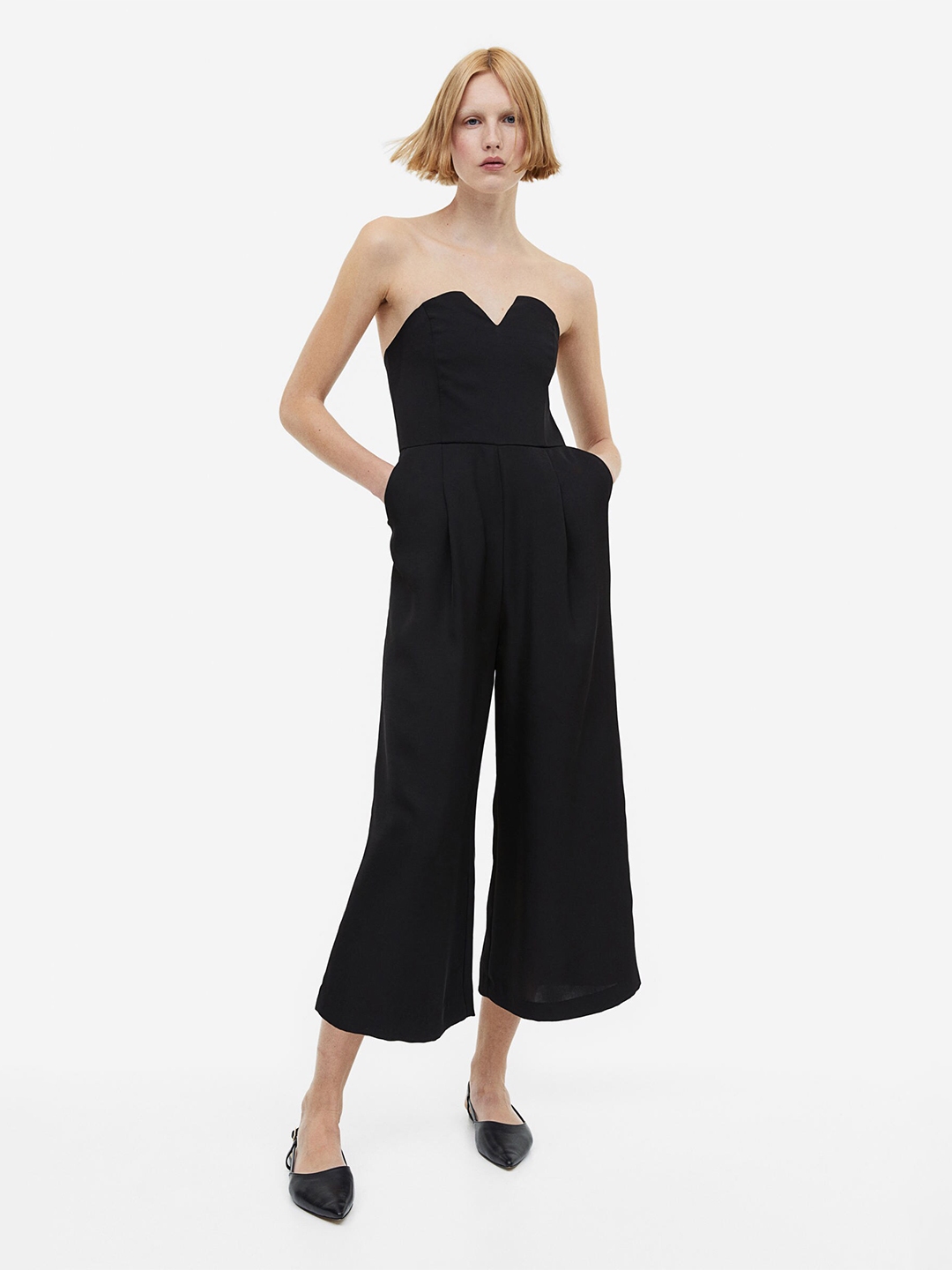 H&M Tie-belt Jersey Jumpsuit