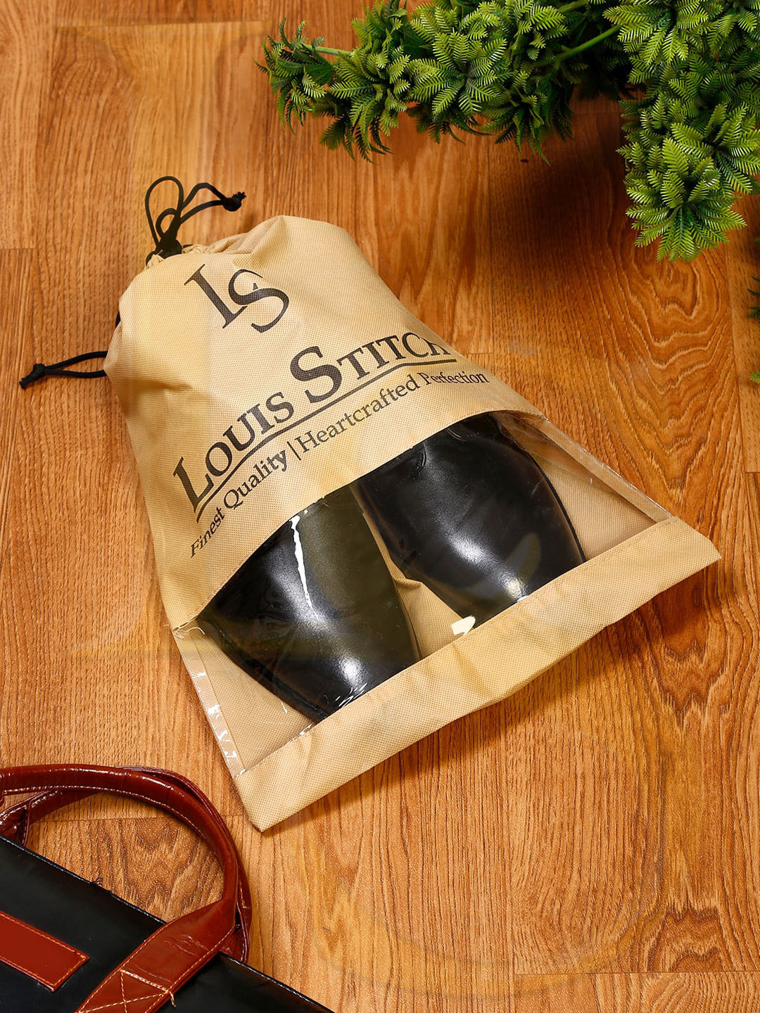 LOUIS STITCH Set Of 10 Brand Logo Printed Non-Woven See Through & Eco-Friendly Shoe Bags