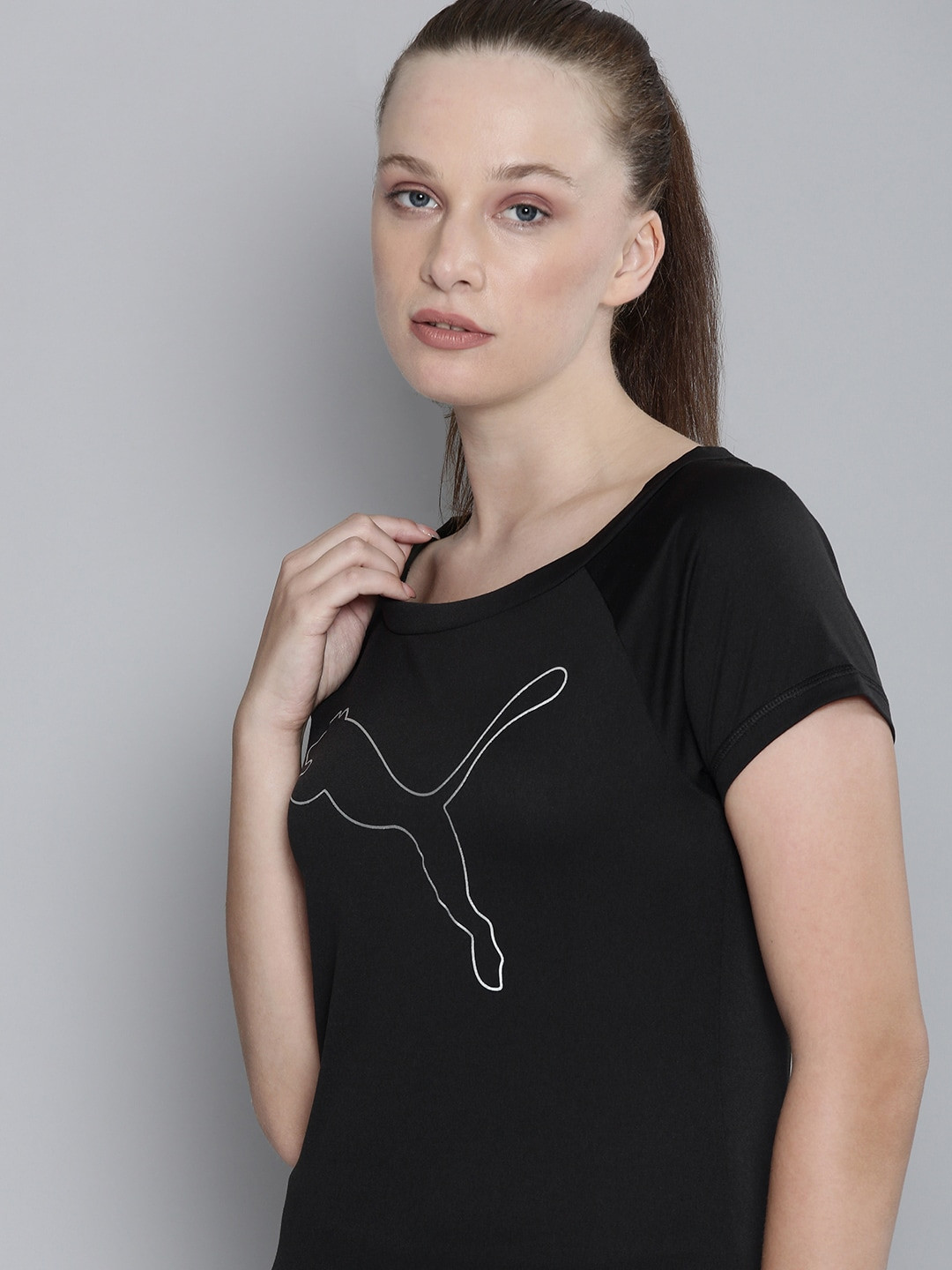 Puma Brand Logo Printed dryCELL Favourite Jersey Cat Regular Fit Training T-shirt