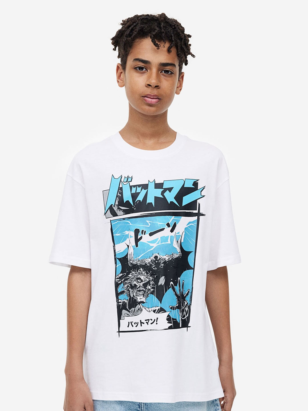 Black Printed cotton T-shirt - Size: 14Y+ - H&M