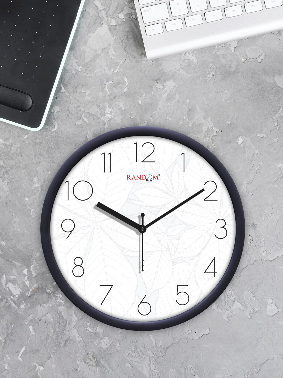 RANDOM Black & White Bold Numbers Modern Stylish Printed Analogue Contemporary Wall Clock