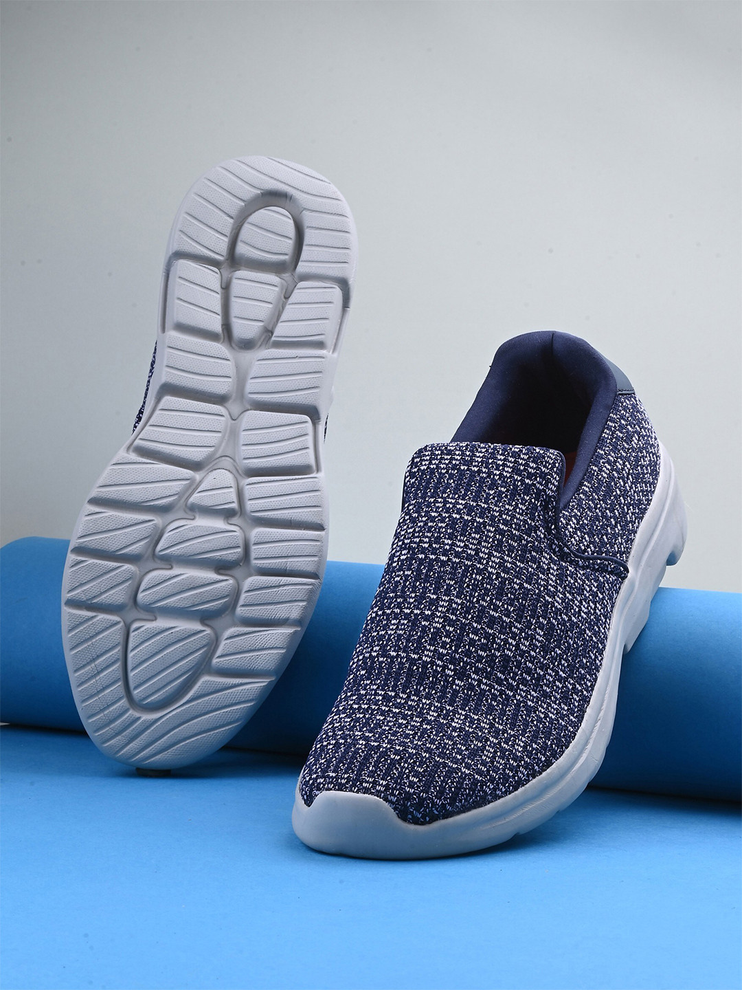 HRX by Hrithik Roshan Men Navy Blue And Grey Non-Marking Walking Sports Shoes