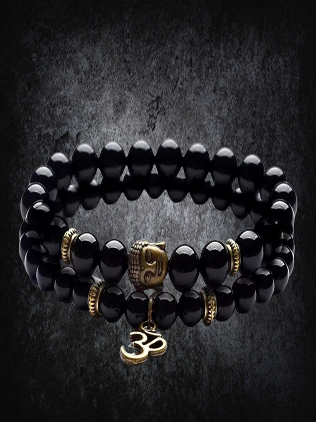 UNIVERSITY TRENDZ Men Set Of 2 Artificial Beads Bracelet
