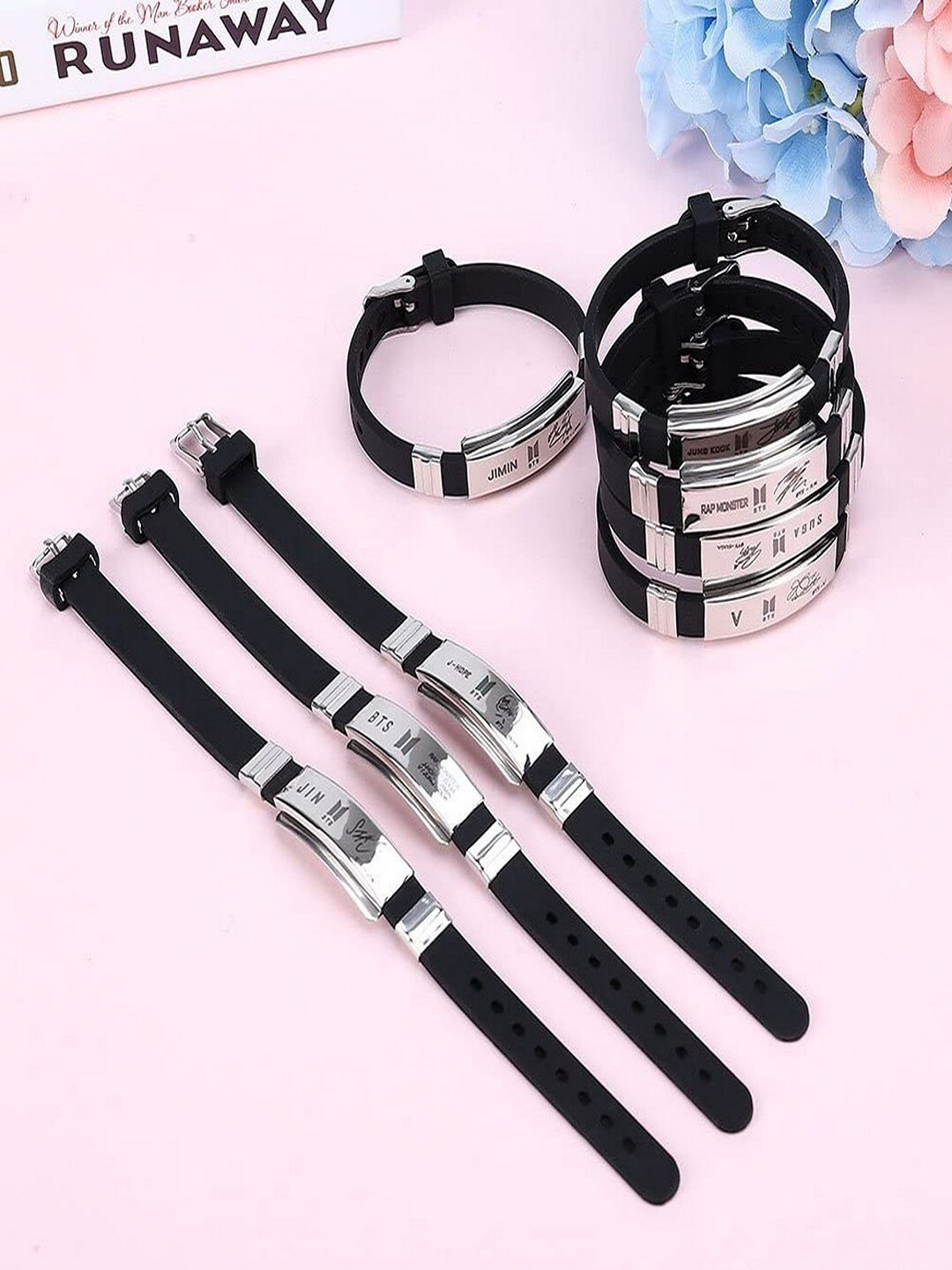 UNIVERSITY TRENDZ Set Of 8 Silver Plated Wraparound Bracelet