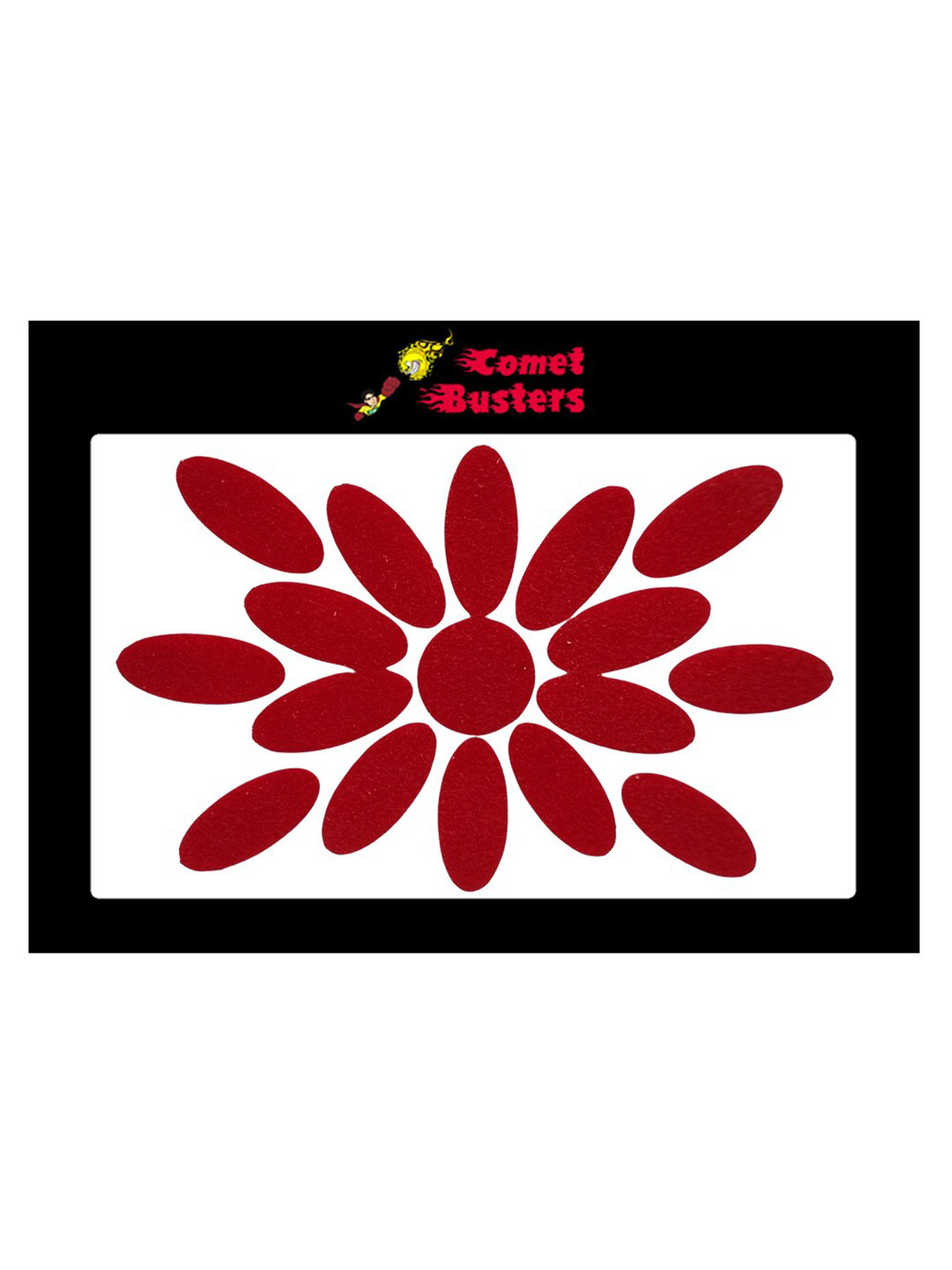 Comet Busters 17 Pcs Traditional Reusable Bindis - Red