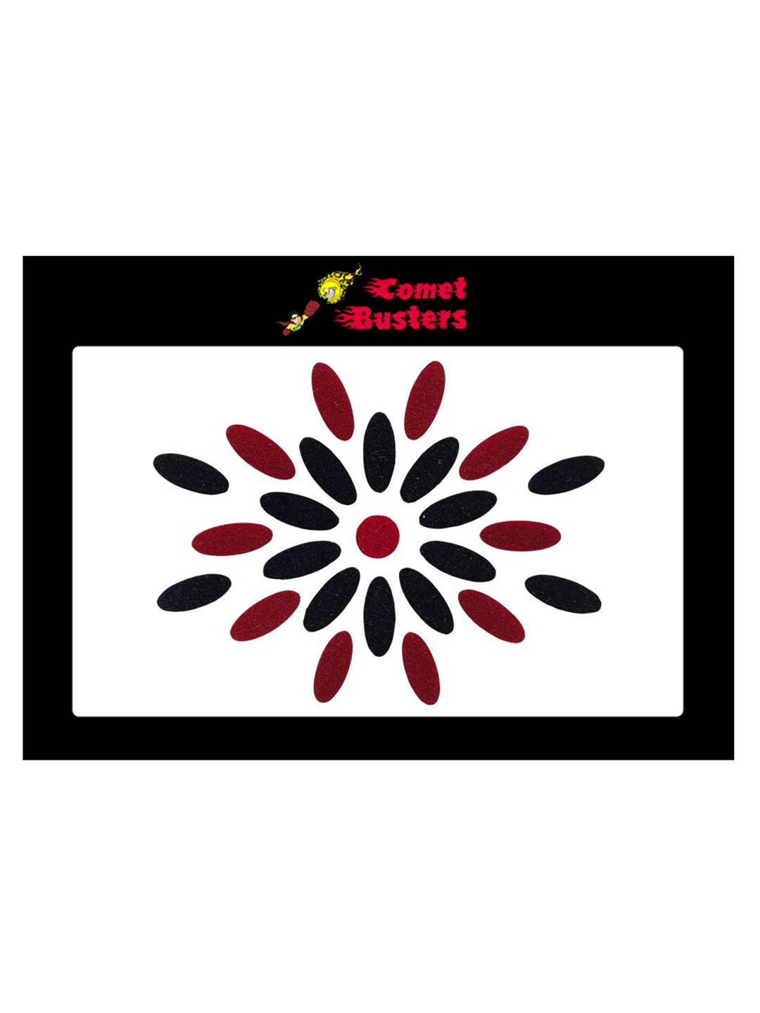 Comet Busters 25 Pcs Reusable Traditional Bindis - Maroon & Black