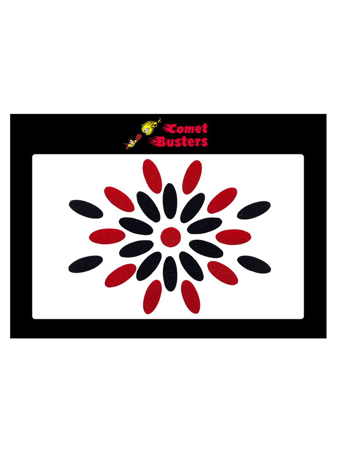 Comet Busters 25 Pcs Traditional Reusable Bindis - Black & Red