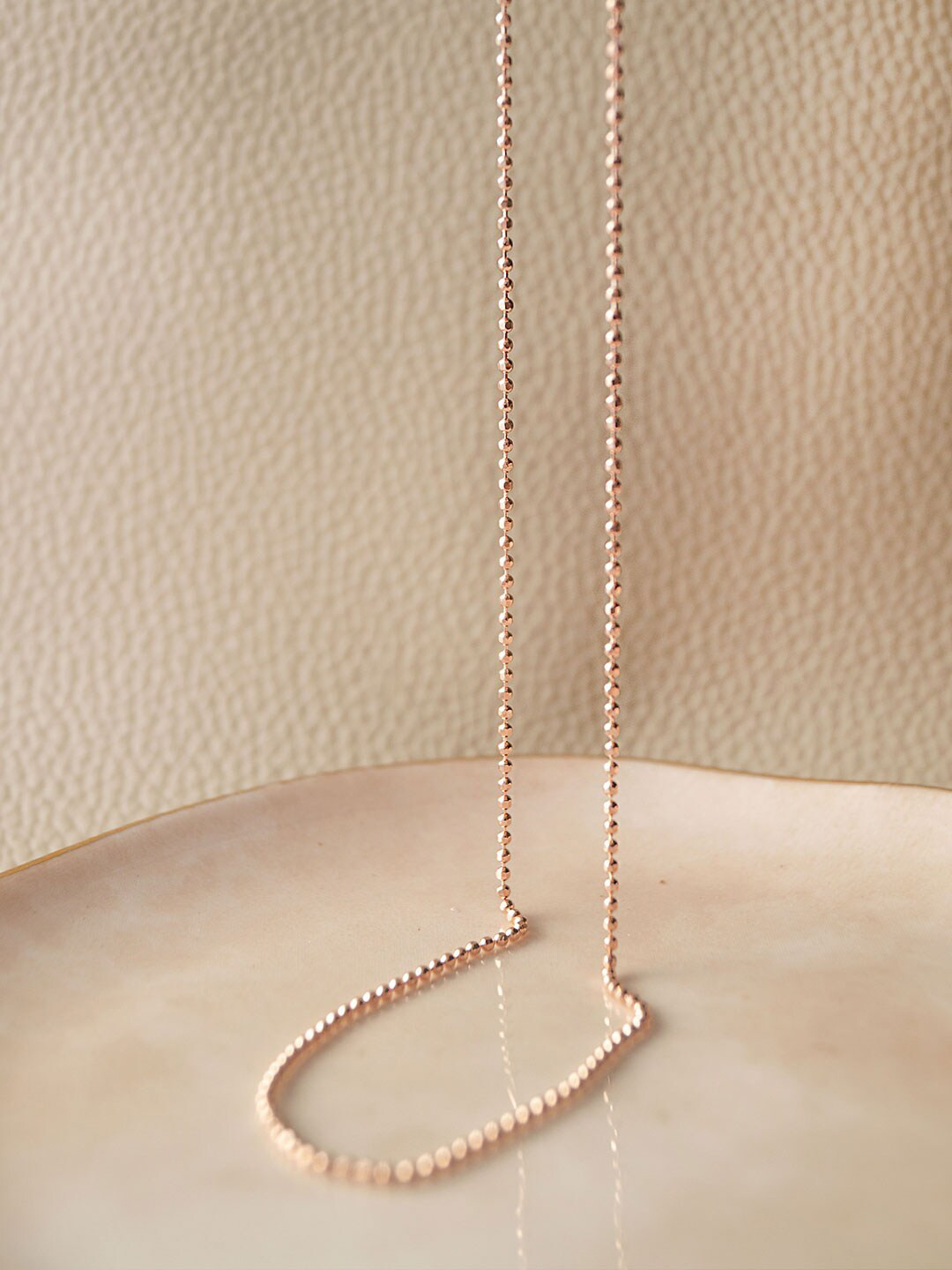 MANNASH Sterling Silver Rose Gold-Plated Chain