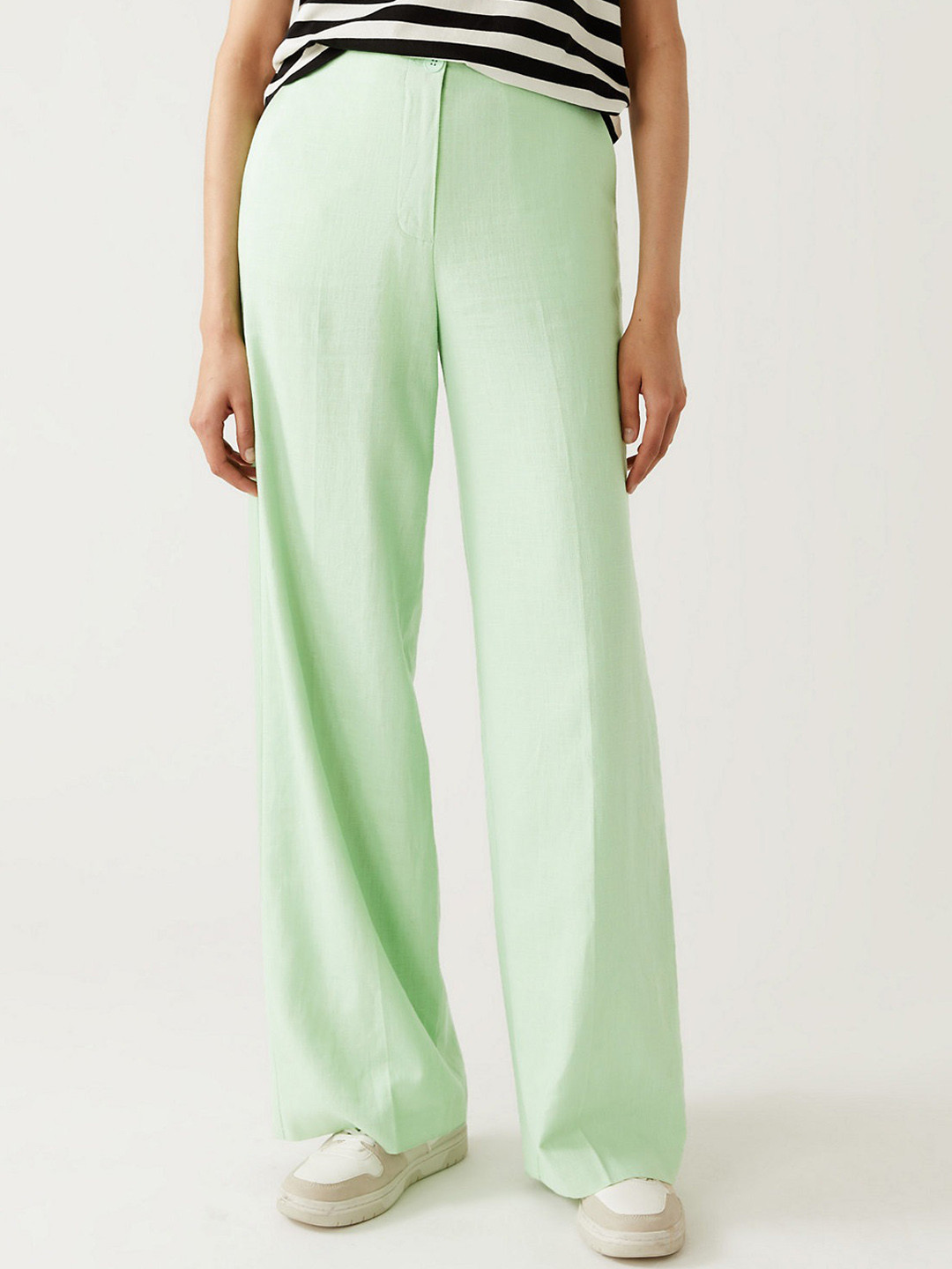 Marks & Spencer Women High-Rise Parallel Trousers