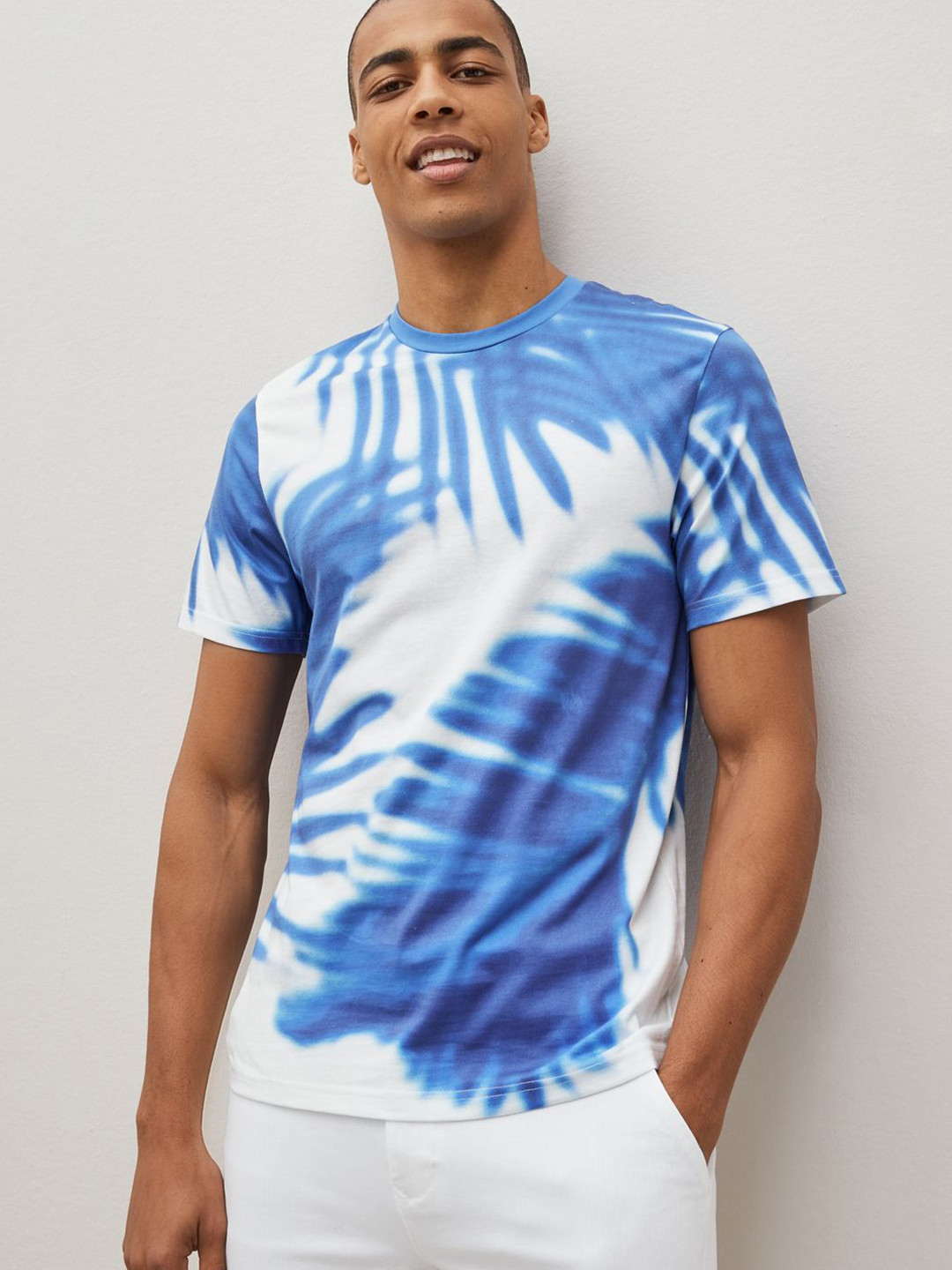 NEXT Abstract Printed Pure Cotton T-shirt