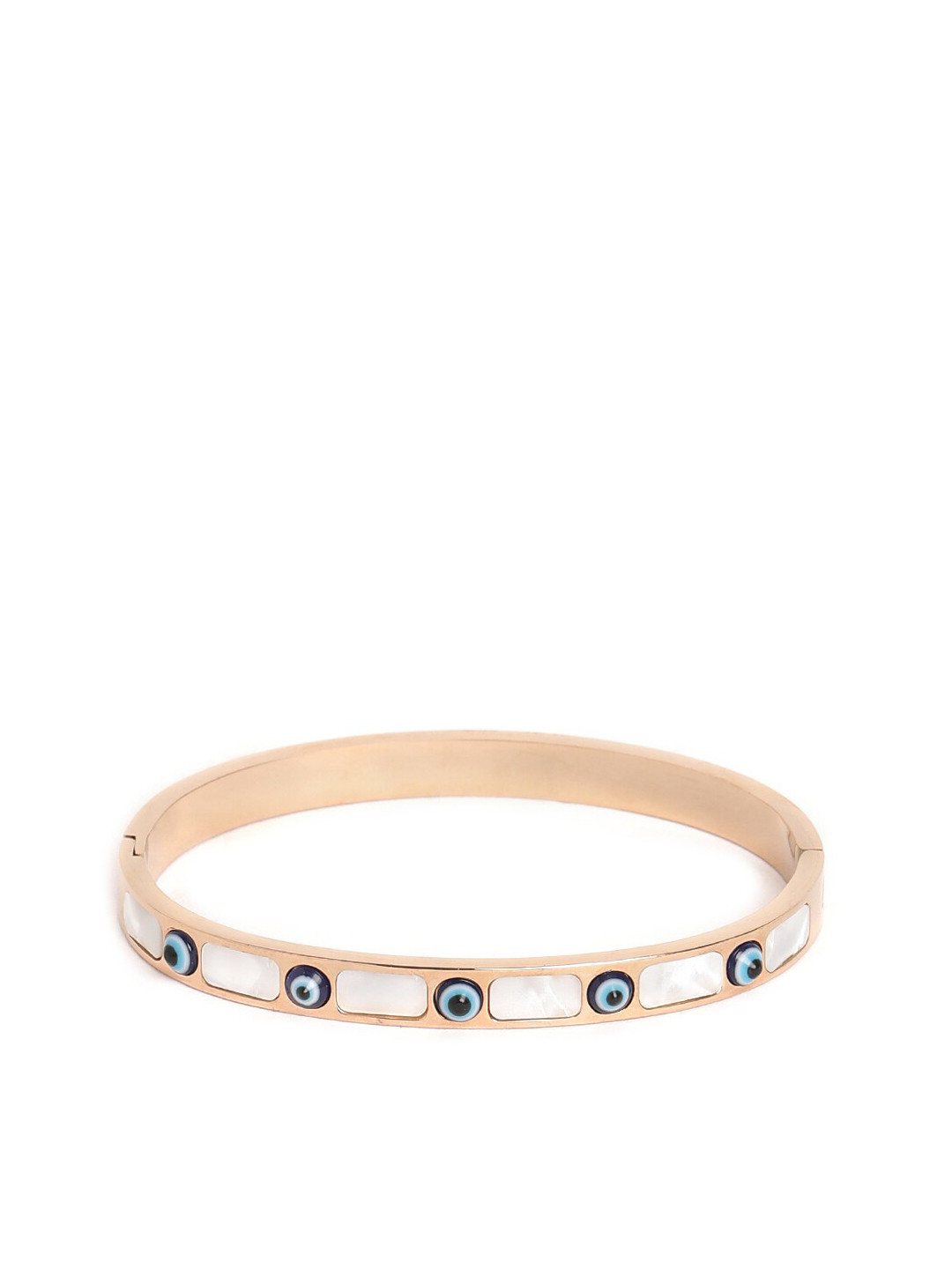 EL REGALO Stainless Steel Embellished Bangle-Style Bracelet