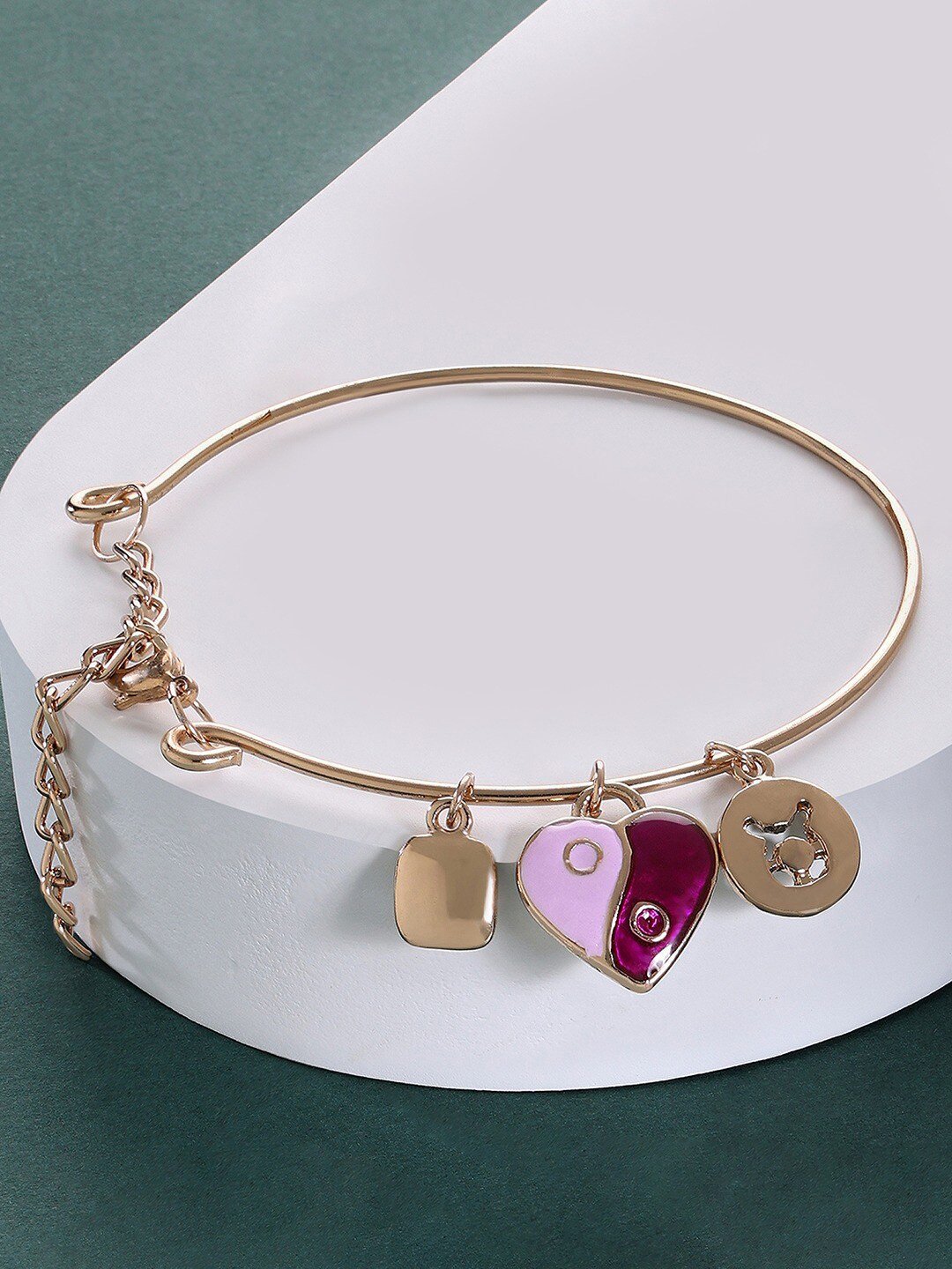 AMI Women Gold-Plated Charm Bracelet