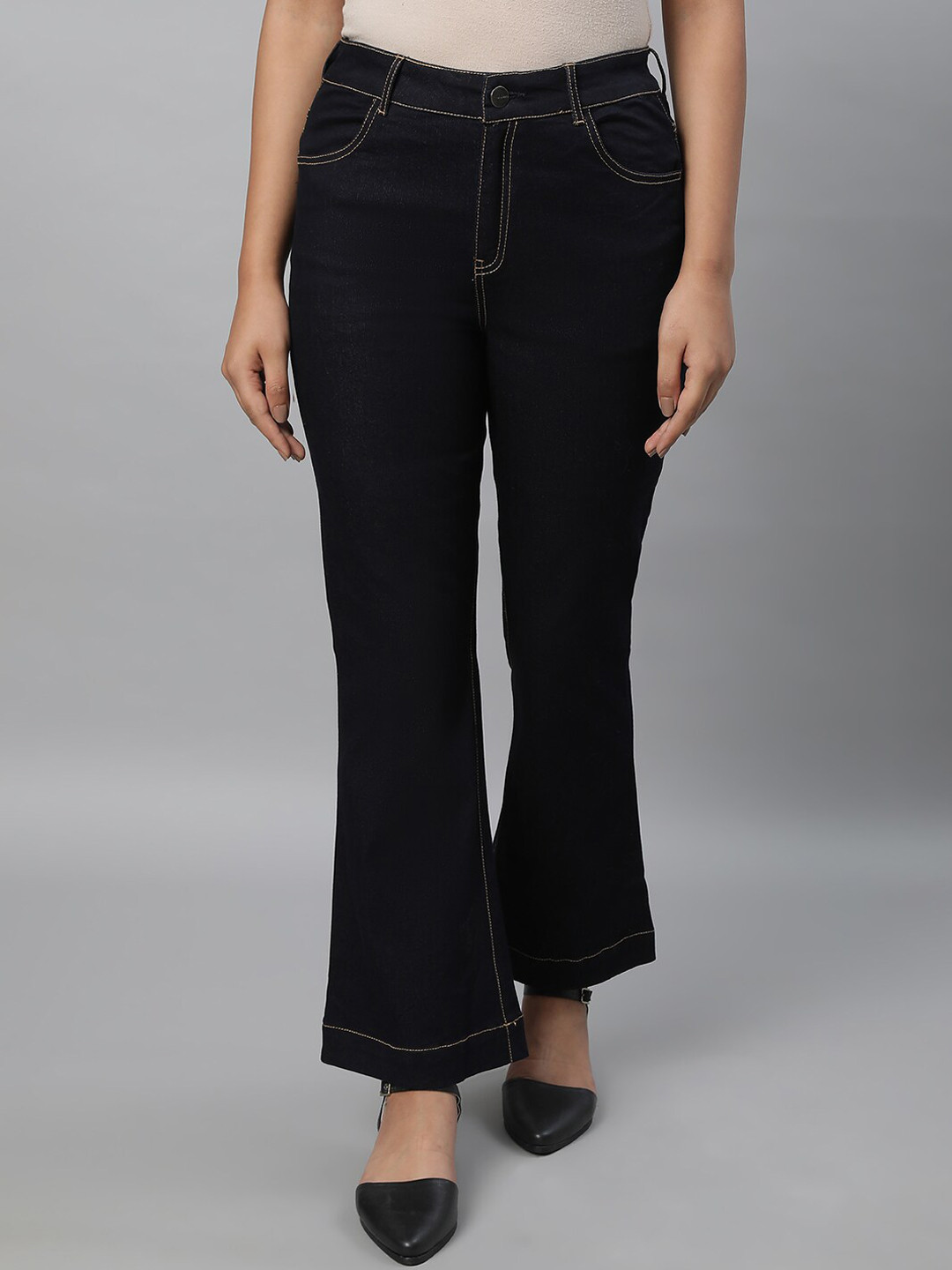 elleven Women Mid-Rise Regular Fit No Fade Jeans